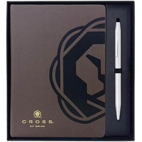 Cross Classic Century Chrome Pen with Brown Journal