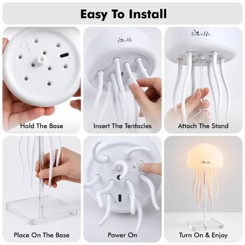 Timalfi Marina RGB Jellyfish Night Table Lamp