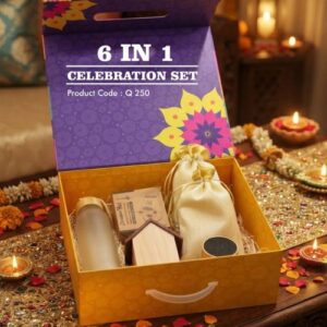Bamboo Gift Set of 6 – Clock, Speaker, Bottle & Nuts Q250