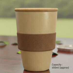 Corky Wheat Straw Mug with Bamboo Lid – 450ml H403