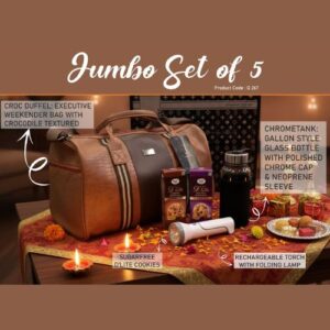 Executive Gift Set of 5 – Croc Duffel Bag & Torch Q267