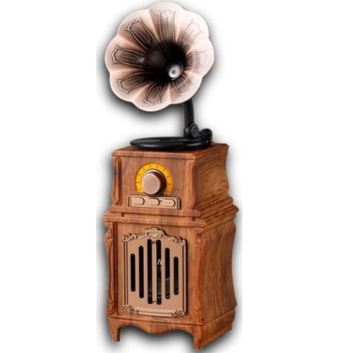 Gramophone Bluetooth Speaker Retro Wooden Speaker MM-5