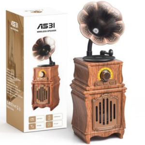 Gramophone Bluetooth Speaker Retro Wooden Speaker