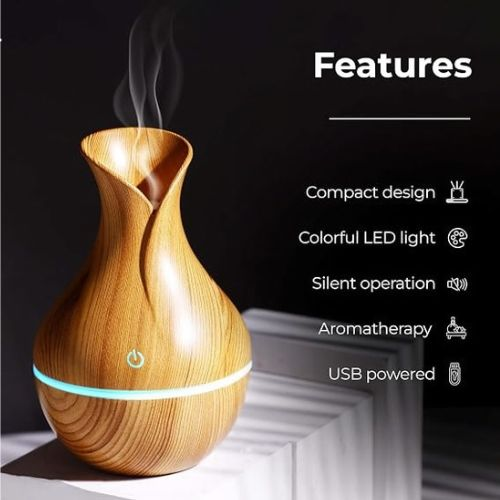 Humidifier Round Humidifier Lamp | 7-Color LED Light