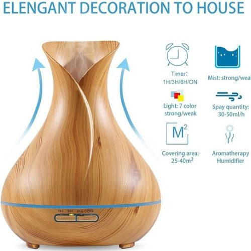 Humidifier Round Humidifier Lamp | 7-Color LED Light
