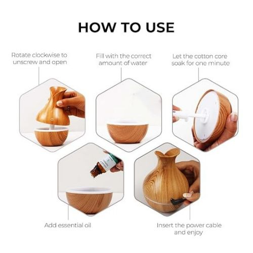 Humidifier Round Humidifier Lamp | 7-Color LED Light
