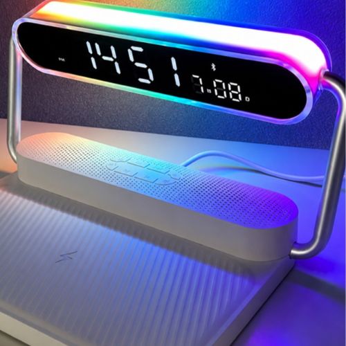 Multifunctional Wireless Charger with Night Light & Speaker – H1901
