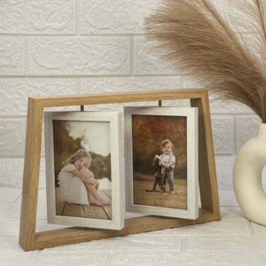 Photo Frame - Dual Side Rotating Wooden H2905