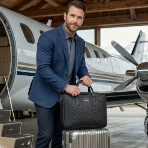 Police Alfred PTMG Laptop Bag – Black Grained Briefcase