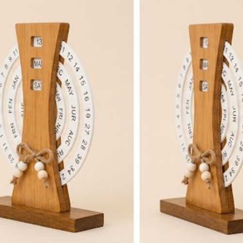 Table Calendar – Wooden Perpetual Lifetime Calendar