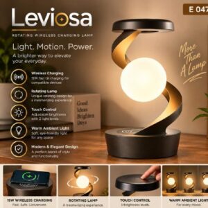 Table Lamp and Wireless Charger – Leviosa Rotating E047