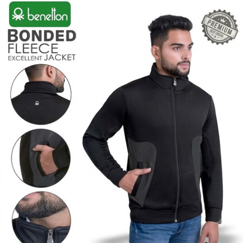 UCB Bonded Fleece Jacket for Men Black, Navy Blue & Green
