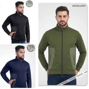 UCB Bonded Fleece Jacket for Men Black, Navy Blue & Green