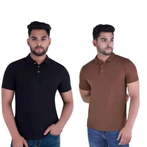 UCB Jacquard Collar Polo T Shirt for Men 100% Cotton