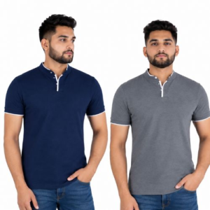 UCB Jonny Collar Polo T Shirt Cotton Elastane Band Collar