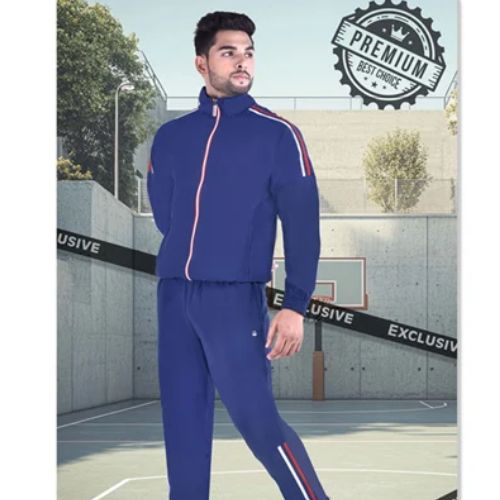 UCB Track Suit for Men Blue and Black & White Polyester Tracksuit