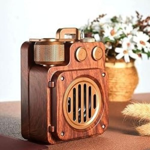 Vintage Radio Bluetooth Speaker | Wooden-Look, AUX, USB & TF (MM-6)