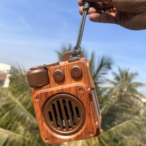 Vintage Radio Bluetooth Speaker | Wooden-Look, AUX, USB & TF (MM-6)