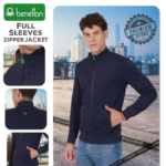UCB Polar Fleece Jacket for Men | Icy Blue Full-Zip Winter Jacket