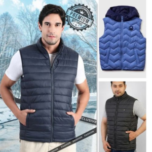 UCB Sleeveless Bomber Jacket for Men | Navy, Black & Royal Blue