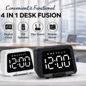 Desk Organizer with Clock & Speaker – Desk Fusion E008