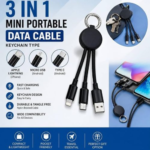 Charging Kit 3 In 1 Keychain | Compact Multi Charging Kit