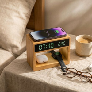 Alarm Clock – VACTIVE Digital Wireless Charging Clock