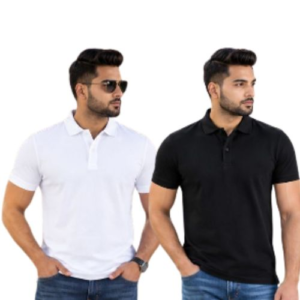 Supima Cotton Polo T Shirt for Men | UCB 100% Cotton, White & Black