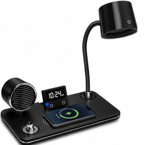 Wireless Charger – 4 in 1 Lamp with Clock