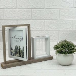 Wooden Photo Frame - H2904 Rotating with Flower Stand